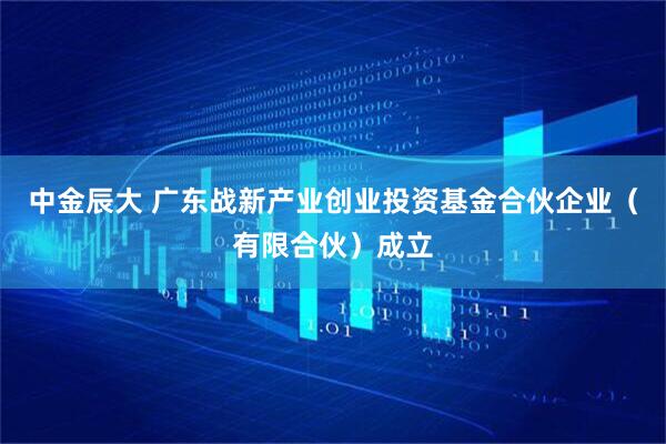 中金辰大 广东战新产业创业投资基金合伙企业(有限合伙)成立
