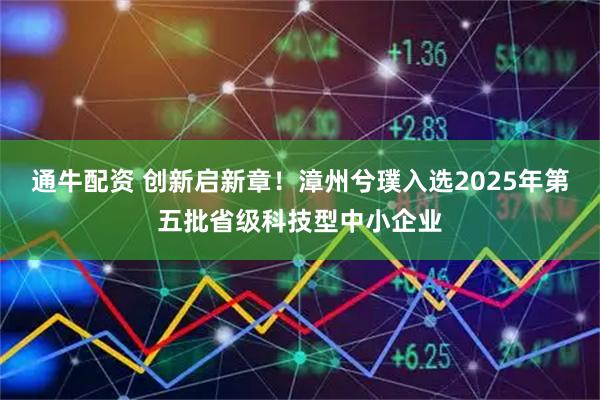 通牛配资 创新启新章！漳州兮璞入选2025年第五批省级科技型中小企业